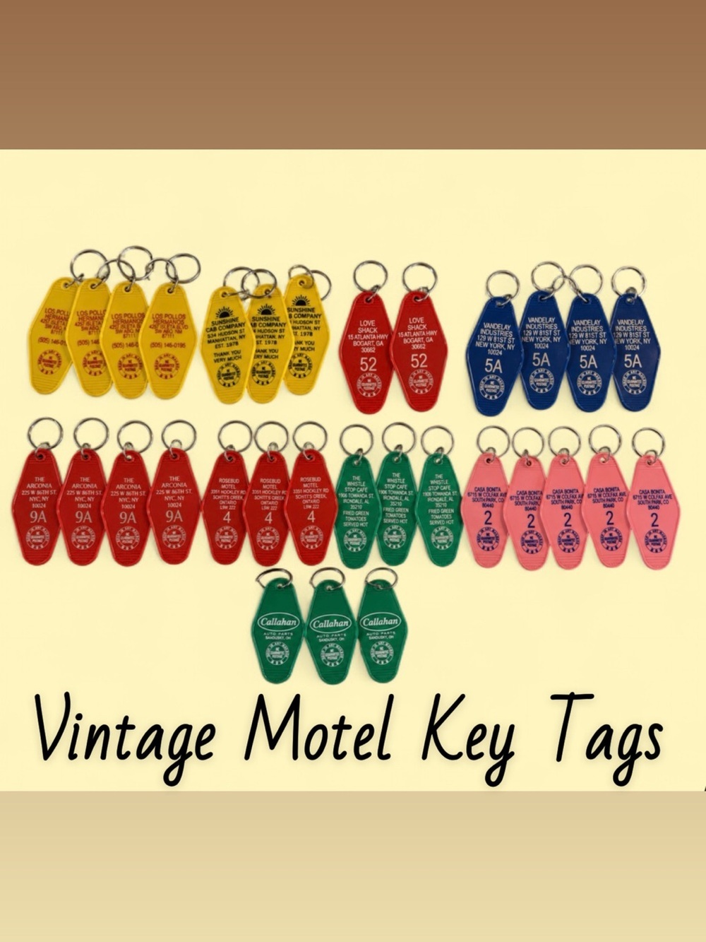 Vintage motel inspired key tags ✨🚪🔑
